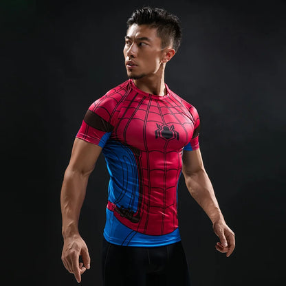 Hot Sale 3D Printed  Comics T-shirt Men Summer Fashion Short Sleeve Tshirt Compression Cosplay Costume Men T Shirt Tops Tees