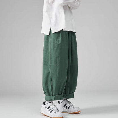 UMI MAO Men Casual Wied Leg Pants Oversized Cotton Trousers Fashionable 2024 Men's Jogging Pants Korean Street Clothing