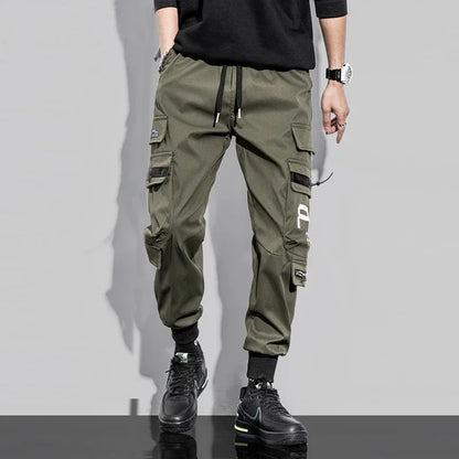 HOUZHOU Cargo Pants Man Summer Fashion Streetwear Hip Hop Black Trousers Male Harajuku Pockets Techwear Cargo Pants Men Hippie