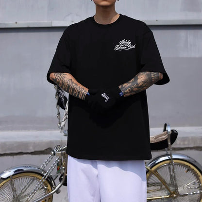 T-shirt d'été Y2K à manches courtes pour homme et femme, imprimé mains, doigts, croix, blanc, noir, streetwear, décontracté, col rond