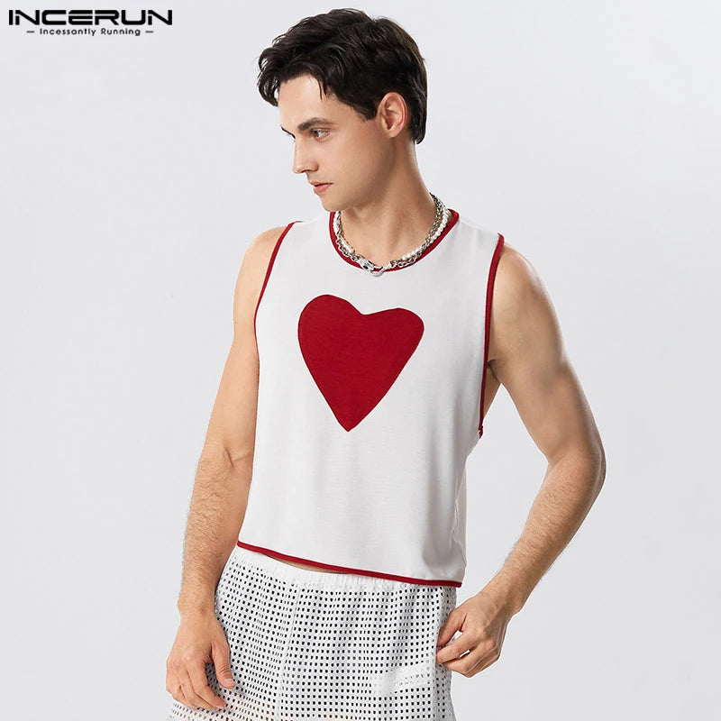 Männer Tank Tops Patchwork Oansatz Ärmelloses Streetwear Fitness Casual Crop Tops 2023 Sexy Unisex Mode Westen Männer S-5XL INCERUN 7