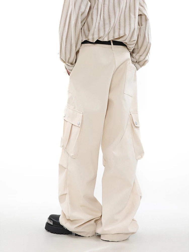 HOUZHOU Pantalon cargo large pour homme, pantalon cargo ample et surdimensionné, style streetwear, hip-hop, printemps