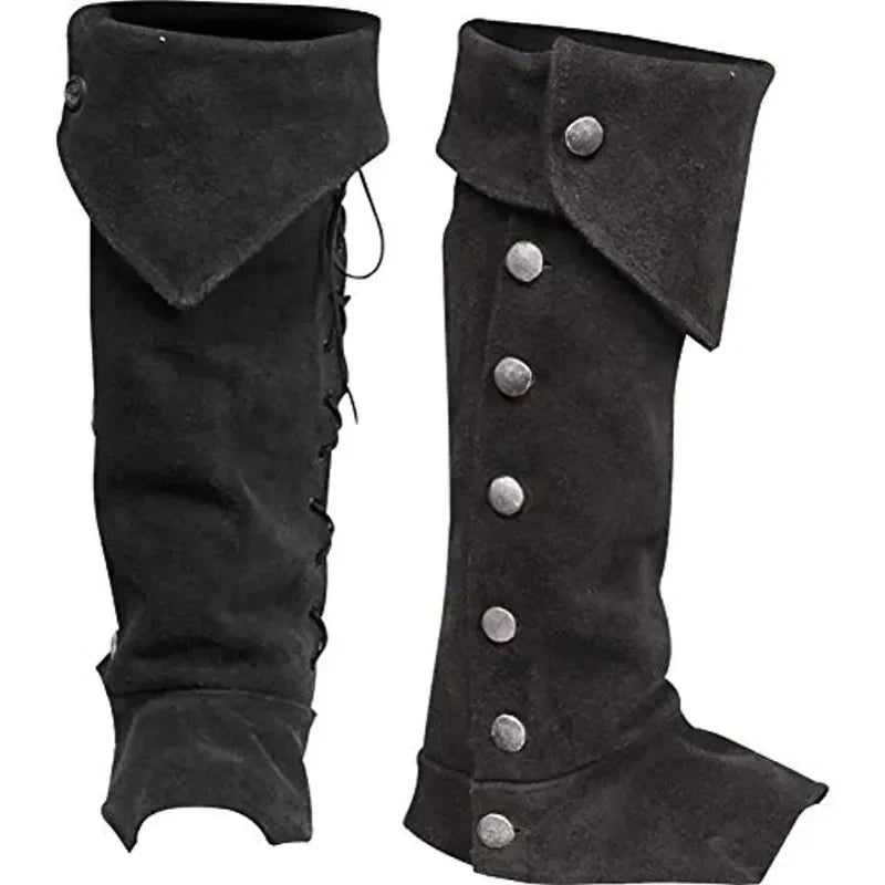 Mittelalterliche Gothic Punk Bein Rüstung Wikinger Krieger Ritter Verband Stiefel Fall Männer Frauen Cosplay Schuhe Abdeckung Retro Fuß Schutz