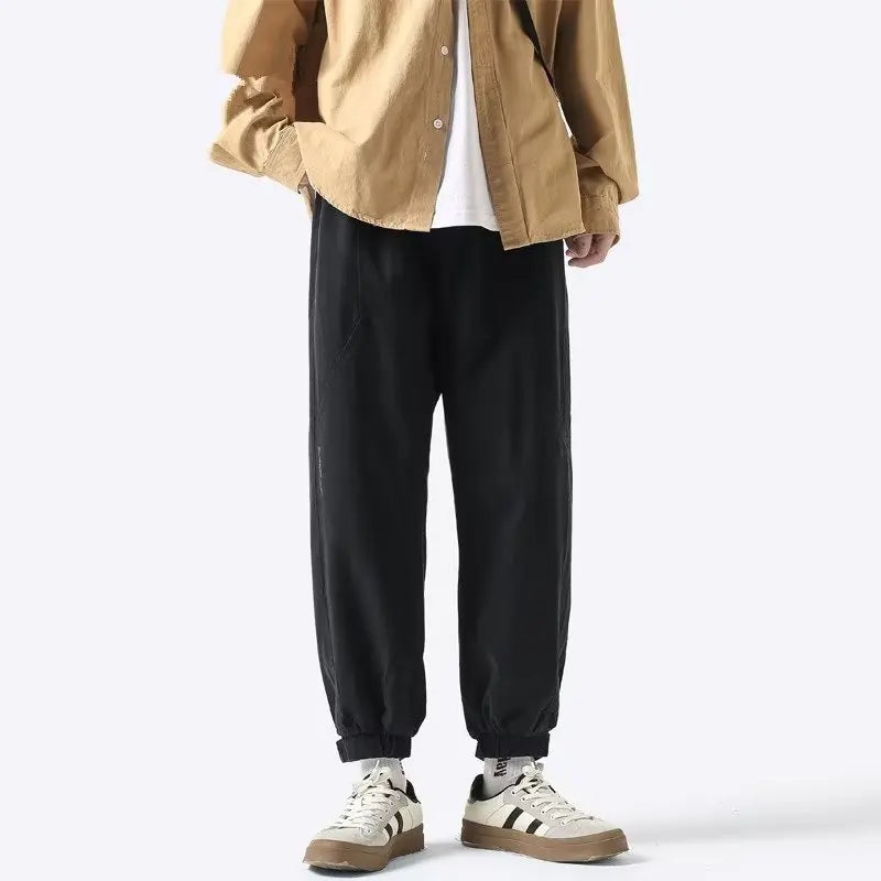 HOUZHOU Japanese Cargo Pants Male Oversize Korean Khaki Outdoor Loose Casual Trousers Big Size Harajuku Streetwear Hip Hop 4XL