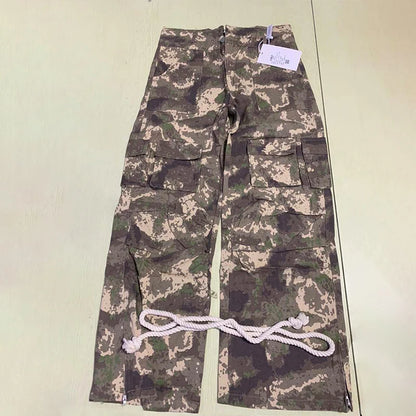 HOUZHOU Camouflage Cargo Pants Men Oversize Camo Trousers Male Loose Casual Vintage Streetwear Hip Hop Safari Style