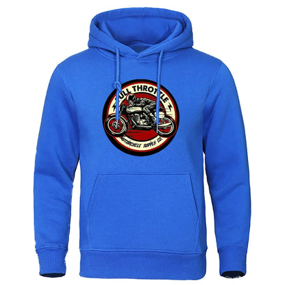 Pull à capuche pour homme Coffee Racer Rockabilly Biker, sweat à capuche chaud en laine, sweat à capuche pour homme, vêtements de sport hip-hop, automne, hiver