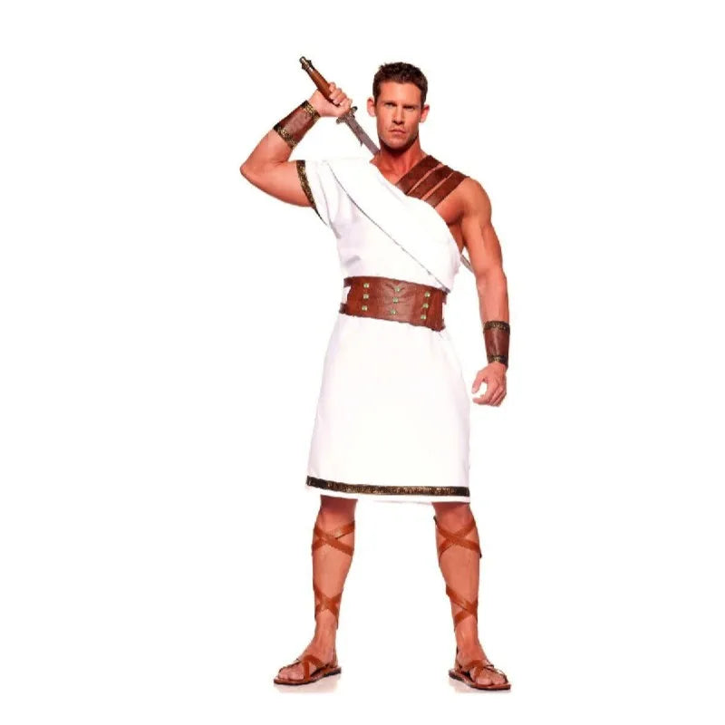 Cosplay Antikes Griechisches Römisches Gladiator-Kostüm-Set für Erwachsene Männer Frauen Halloween Karneval Dress Up Party Römischer Soldat Kostüm