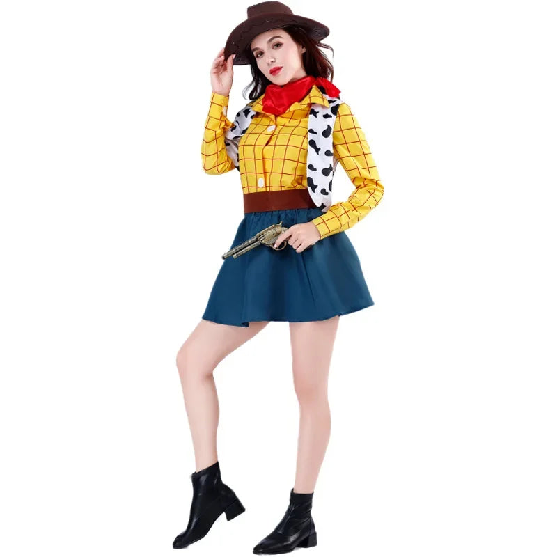 Cosplay Story Woody Costume Sets Cowboy Christmas Dress Unisex Sheriff's Halloween Carnival Dress Up Party Toy Stage Performance