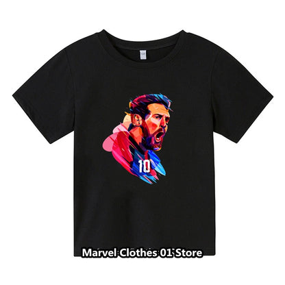 T-shirt Messi pour enfant du même style, t-shirt Mira Bobo 3D, nouveaux hauts d'été, mode homme, t-shirt décontracté à manches courtes, vente chaude