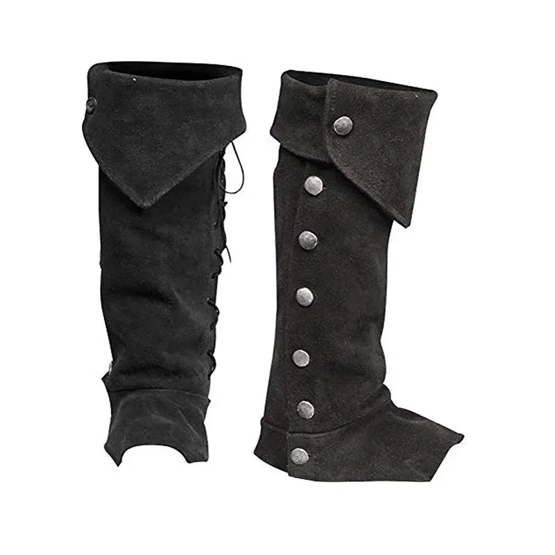 Mittelalterliche Gothic Punk Bein Rüstung Wikinger Krieger Ritter Verband Stiefel Fall Männer Frauen Cosplay Schuhe Abdeckung Retro Fuß Schutz