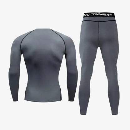 Sportanzug Neue Kompressionslauf-Sets für Herren Atmungsaktives, enges Training Basketball Rashguard Trainingsanzug Mann 2-teiliges Set Kleidung