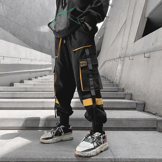 HOUZHOU Techwear Cargo Pants Men Harajuku Cargo Trousers Male Hip Hop  Loose Casual Streetwear Japanese Men Clothing Patchwork