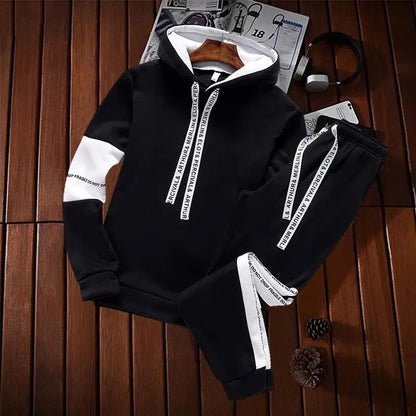 Winter Hoodie Sets Men Tracksuit Casual Hoodies Sweatshirt Piece Set Male Pullover Hoody Fashion Streetwear Clothes