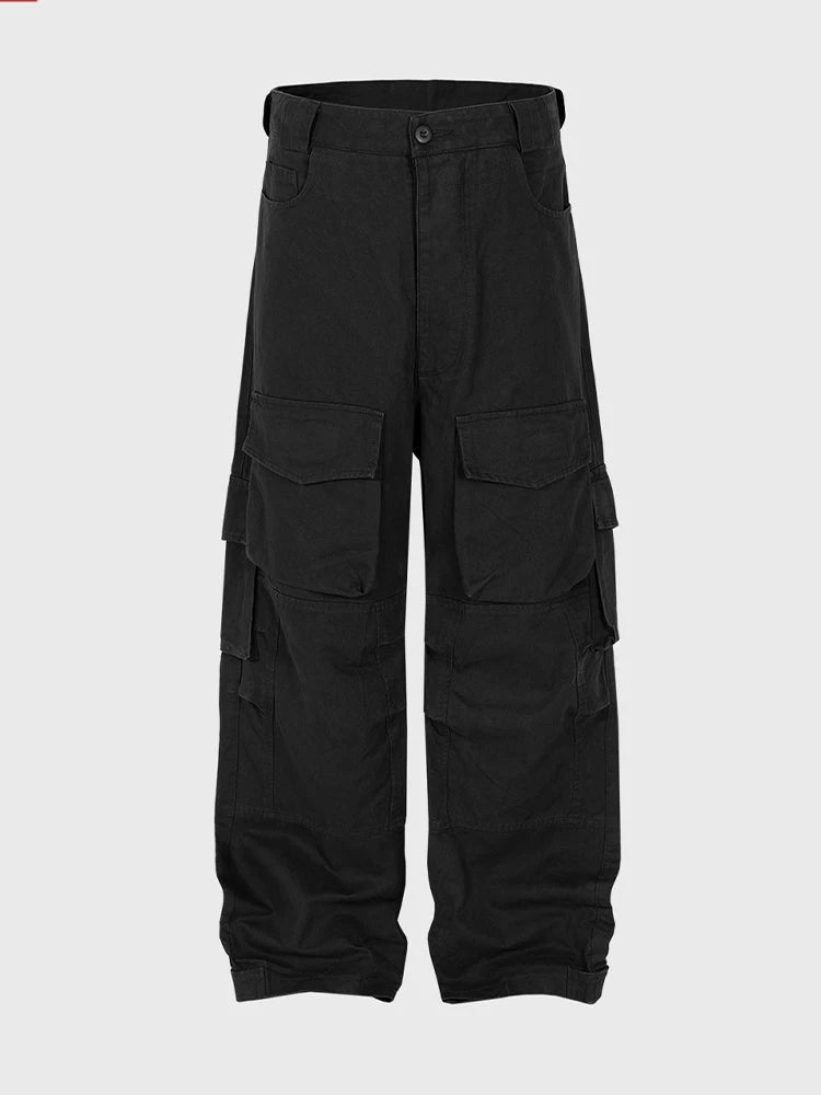 HOUZHOU Techwear Cargohose Herren Jogger Schwarze Cargohose für Herren Jogging Grün Japanischer Streetwear Hip Hop Safari Style