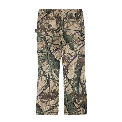 High Street Leaf Camouflage Logging Hose für Männer Gerade Patchwork Baggy Jeans Cargos Y2k Pantalones Hombre Übergroße Hose