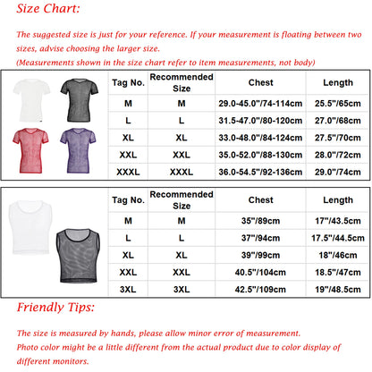 YiZYiF Sexy Mens Mesh See Through T Shirts Transparent Tops Tees Sexy Man Tshirt Singlet Male clubwear Clothes T-shirt Clothing