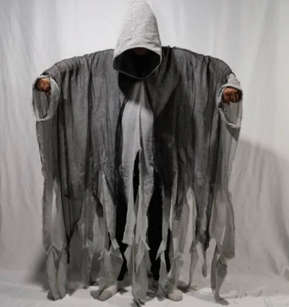 Unisex Halloween Ghost Dementors Cosplay Costume Gothic Horror Zombie Tattered Hooded Capes Day Of The Dead Party Props Cloaks