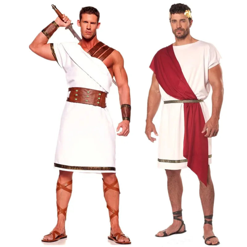 Cosplay Antikes Griechisches Römisches Gladiator-Kostüm-Set für Erwachsene Männer Frauen Halloween Karneval Dress Up Party Römischer Soldat Kostüm