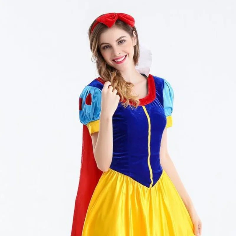 Cartoon Princess Snow White Halloween Party Costume Adult Cosplay Plus Size Dress Girl Princess Dress Women Adult Clothing