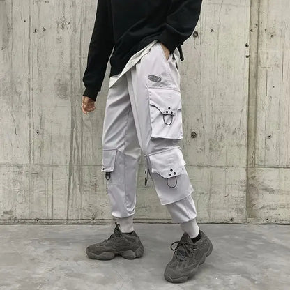 HOUZHOU Cargo Pants Men Techwear Men's Cargo Trousers Streetwear Fashion Harajuku Bottoms Joggers Jogging Japanese Streetwear