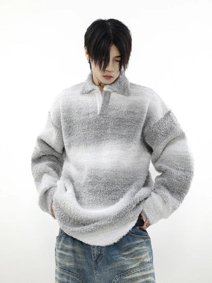 HOUZHOU Striped Sweater Men Knitted Oversize Pullovers for Man Sweaters and Jumpers Male Loose Casual Streetwear Hip Hop Winter