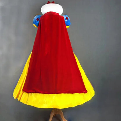 Costume de fête d'Halloween de princesse de dessin animé Blanche-Neige pour adulte, robe de grande taille pour fille, vêtements pour adultes