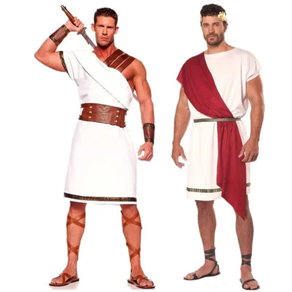 Antikes griechisches römisches Gladiator-Kostüm für Erwachsene, Männer, Halloween, Karneval, Party, Cosplay, römischer Soldat, Kostüm