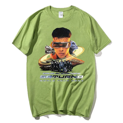 2024 Hot Rauw Alejandro Saturno World Tour Graphic Men Women Short Sleeve Hiphop Shirt Y2K Tops Clothes