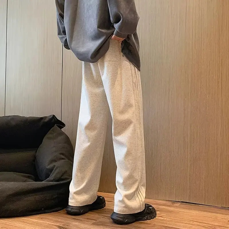 HOUZHOU Graue Jogginghose für Männer Herbst Baggy Fashion Oversize Sporthose Balck Hose Männliche Jogger Streetwear Sportbekleidung