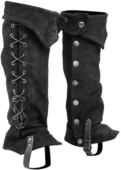 Mittelalterliche Gothic Punk Bein Rüstung Wikinger Krieger Ritter Verband Stiefel Fall Männer Frauen Cosplay Schuhe Abdeckung Retro Fuß Schutz