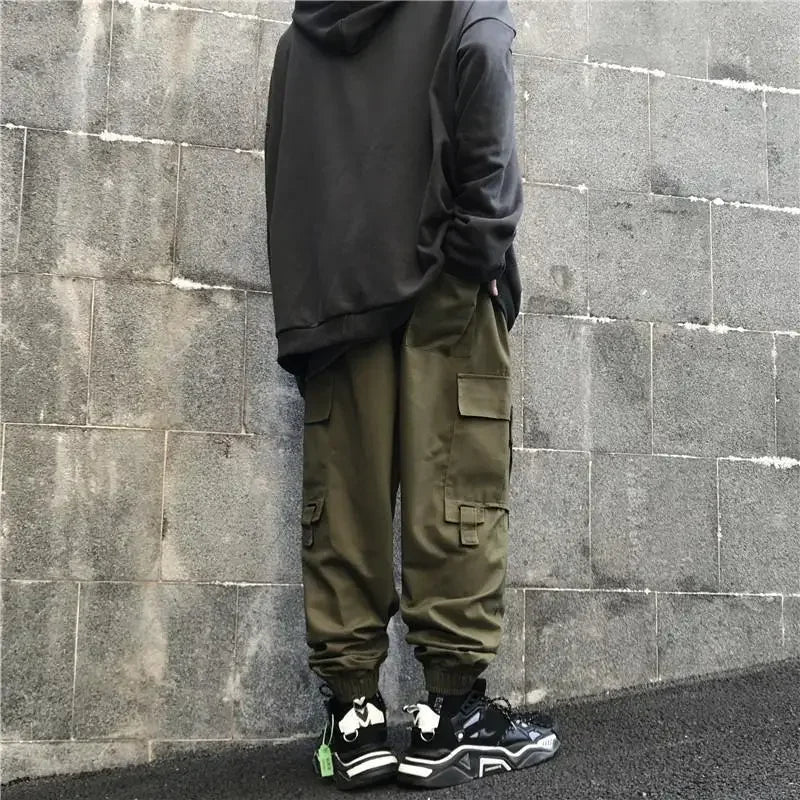 Pantalon cargo HOUZHOU Techwear pour homme, noir, vert, grande taille, jogging, streetwear japonais, style safari, hip hop, 4XL