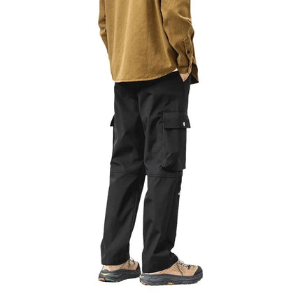 HOUZHOU Outdoor Cargo Pants Men Wide Leg Trousers Hip Hop Parachute Male Climbing Japanese Streetwear Vintage Safari Style