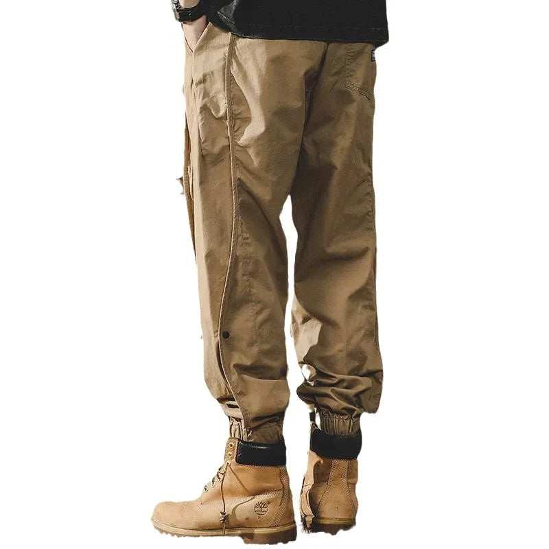 Pantalon cargo HOUZHOU Techwear pour homme, pantalon cargo noir, style vintage japonais, streetwear, hip-hop, poches, style safari décontracté, ample