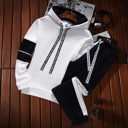 Winter Hoodie Sets Men Tracksuit Casual Hoodies Sweatshirt Piece Set Male Pullover Hoody Fashion Streetwear Clothes