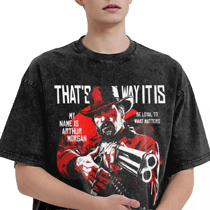 Red Dead Redemption 2 T Shirt Summer Film Y2K Classic T Shirts 2024 Cotton Hippie Tee Shirt For Men Short Sleeves Printed Tees