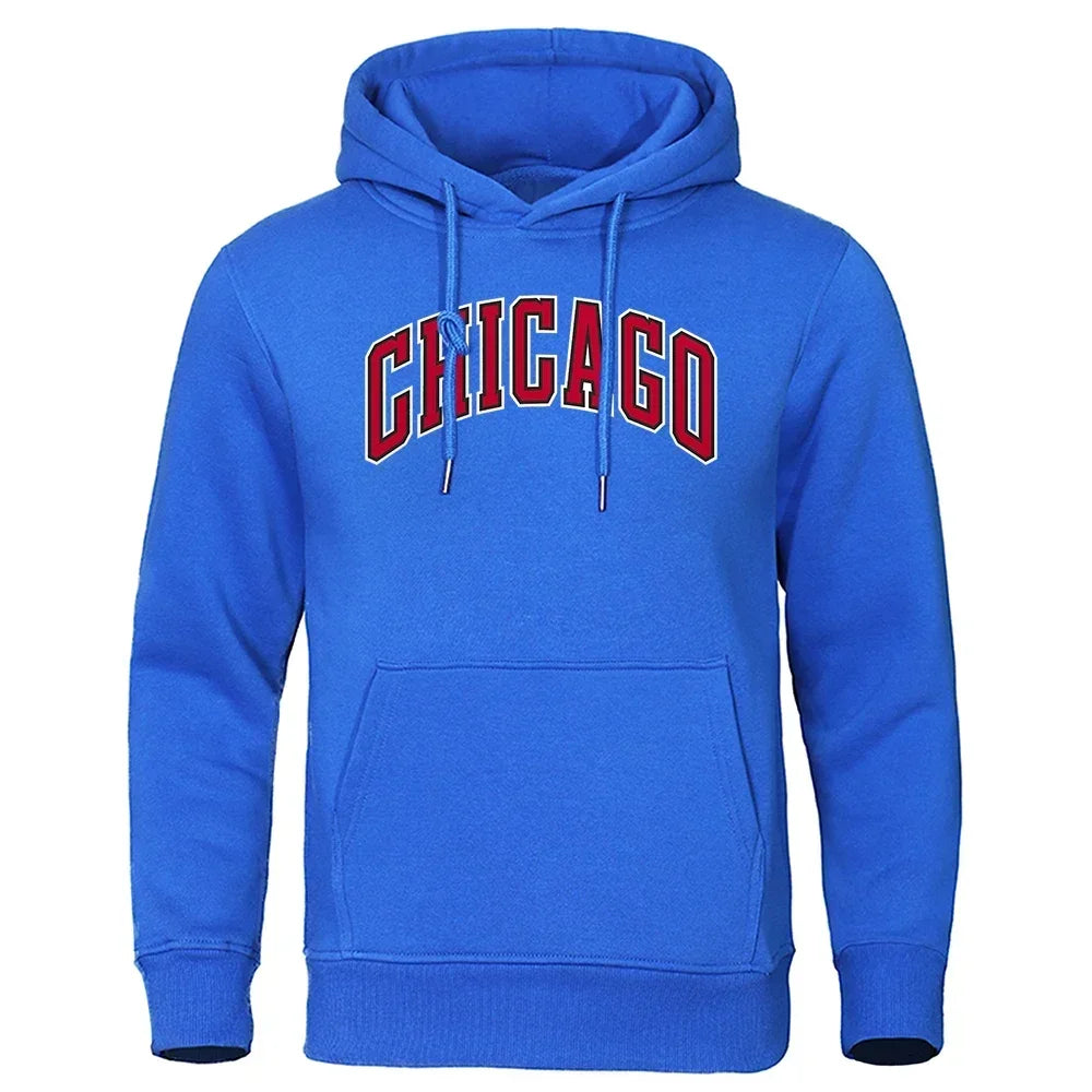 Chicago Basketball Uniform Street Printed Hoodie Herren Persönlichkeit Lose Kleidung Tasche Pullover Mit Kapuze Weicher Bequemer Hoody