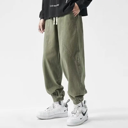 HOUZHOU Japanese Cargo Pants Male Oversize Korean Khaki Outdoor Loose Casual Trousers Big Size Harajuku Streetwear Hip Hop 4XL