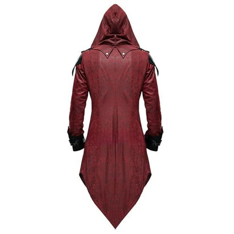 Veste à capuche pour homme médiéval, costume d'Halloween, cosplay, 2 couleurs, Assassin, Edward, Assassins Creed