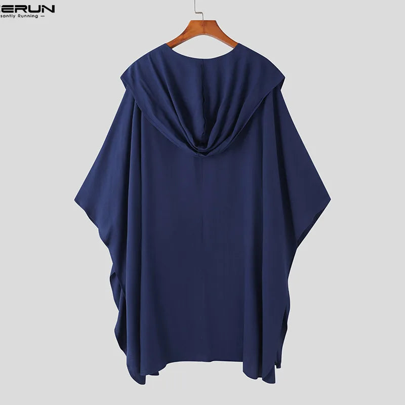 INCERUN Cotton Linen New Men's Tops 2023 Chinese Style Hooded Hoodie Shirts Casual Loose Solid Long Sleeve Cardigan Blouse S-5XL