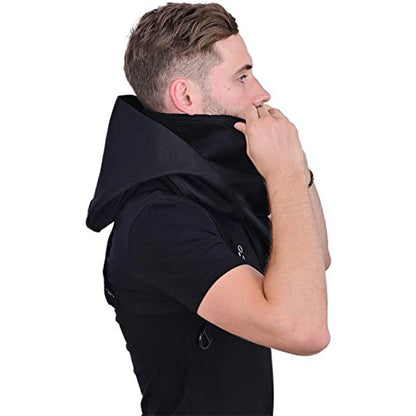 Kapuzenumhang Cape Kapuze für Erwachsene Cyberpunk Kostüme Heidnisches Accessoire Cosplay Mittelalter Assassinenhut Krieger Outfit und Alltagskleidung