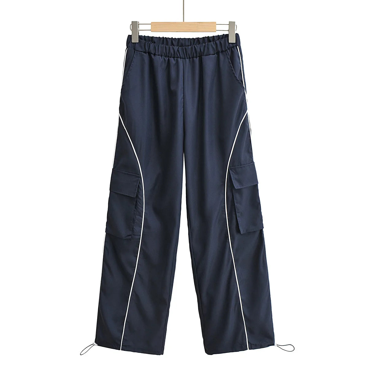 Pantalon de sport HOUZHOU pour homme, jogging, survêtement, pantalon cargo à jambe large, noir, streetwear, ample, décontracté, américain