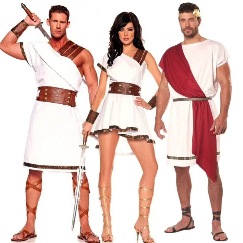 Antikes griechisches römisches Gladiator-Kostüm für Erwachsene, Männer, Halloween, Karneval, Party, Cosplay, römischer Soldat, Kostüm