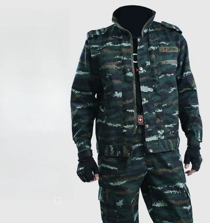 Wear-resistant camouflage suit for men and women's work clothes Spring and autumn thickened labor protection clothing, dirt resi