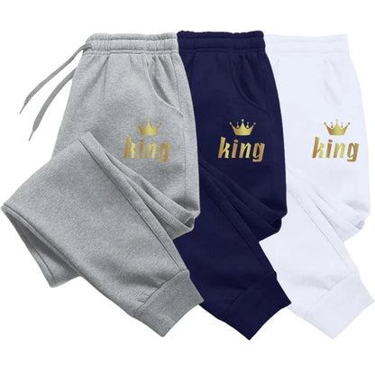 Men's monochrome fitness pants, outdoor sports, running sweater, workout run, long pants, casual fashion, streetwear, spring,