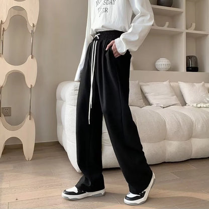 HOUZHOU Gray Sweatpants for Men Autumn Baggy Fashion Oversize Sports Pants Balck Trousers Male Joggers Streetwear Sportswear