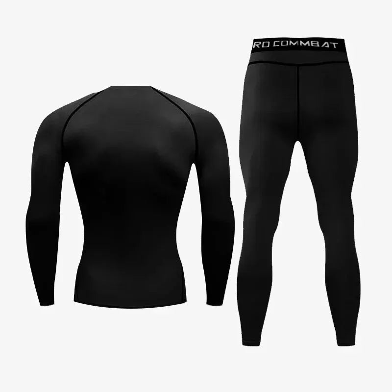 Sportanzug Neue Kompressionslauf-Sets für Herren Atmungsaktives, enges Training Basketball Rashguard Trainingsanzug Mann 2-teiliges Set Kleidung