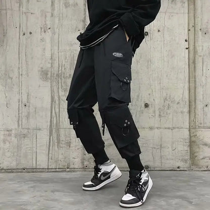 HOUZHOU Cargo Pants Men Techwear Men's Cargo Trousers Streetwear Fashion Harajuku Bottoms Joggers Jogging Japanese Streetwear